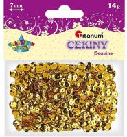 Okładka książki Dodatek dekoracyjny Titanum cekiny złote 14g