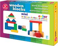 KLOCKI DREWNIANE MINI KOLOROWE. Wydawca: Kukuryku. SmakLiter.pl Opakowanie KLOCKI DREWNIANE MINI KOLOROWE