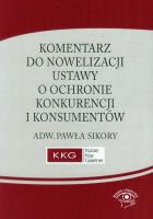 Opakowanie Komentarz do nowelizacji ustawy o ochronie konkurencji i konsumentów