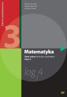 Matematyka LO 3 zbiór zadań ZP NPP w.2014 OE. Autor: Kurczab Marcin, Kurczab Elżbieta, Świda Elżbieta. SmakLiter.pl Okładka książki Matematyka LO 3 zbiór zadań ZP NPP w.2014 OE