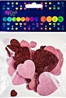 Okładka książki Naklejki z pianki serca brokat 30szt