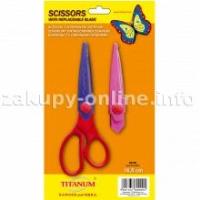 Okładka książki Nożyczki szkolne Titanum dekoracyjne + ostrze