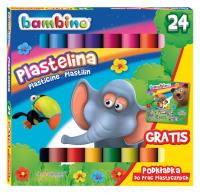 Opakowanie Plastelina 24 kolory BAMBINO