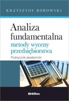 Analiza fundamentalna. Autor: Krzysztof Borowski. SmakLiter.pl Okładka książki Analiza fundamentalna