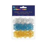 Okładka książki NAKLEJKI Z PIANKI BROKAT 12 SZT SNIEZYNKI 2