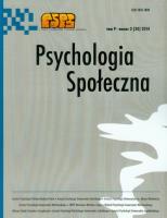 Opakowanie Psychologia Społeczna 2014/3