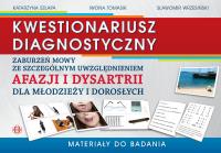 Kwestionariusz diagnostyczny. Materiały do badania. Autor: Szłapa Katarzyna, Iwona Tomasik, Wrzesiński Sławomir. SmakLiter.pl Okładka książki Kwestionariusz diagnostyczny. Materiały do badania