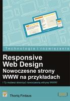 Responsive Web Design. Nowoczesne strony WWW .... Autor: Firdaus Thoriq. SmakLiter.pl Okładka książki Responsive Web Design. Nowoczesne strony WWW ...