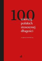 100 wierszy polskich stosownej długości. Autor: Opracowanie zbiorowe. SmakLiter.pl Okładka książki 100 wierszy polskich stosownej długości