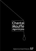 Agonistyka. Autor: Chantal Mouffe. SmakLiter.pl Okładka książki Agonistyka