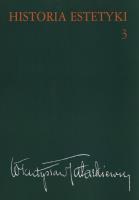 Okładka książki Historia estetyki Tom 3
