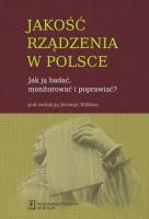 Jakość rządzenia w Polsce. Autor: Wilkin Jerzy. SmakLiter.pl Okładka książki Jakość rządzenia w Polsce
