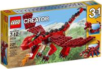 Lego Creator Czerwone kreatury. Autor: Creator. SmakLiter.pl Okładka książki Lego Creator Czerwone kreatury