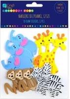Okładka książki Naklejki z pianki  zwierzątka safari 12 szt