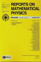 Opakowanie Reports on Mathematical Physics 74/3 2014