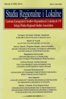 Opakowanie Studia Regionalne i Lokalne 4/2014