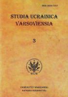 Opakowanie Studia Ucrainica Varsoviensia 3