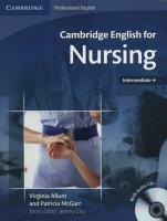 Okładka książki Cambridge English for Nursing Intermediate Plus Student's Book +CD