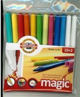 Flamastry Magic 10+2 kolory. Wydawca: Koh-I-Noor. SmakLiter.pl Opakowanie Flamastry Magic 10+2 kolory