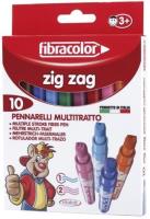 Opakowanie Mazaki Zig Zac ząbki 10 kol. FIBRACOLOR
