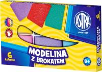 Opakowanie Modelina z brokatem 6 kolorów ASTRA