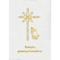 Okładka książki Pamiątka I Komunii Św - modlitewnik mały biały