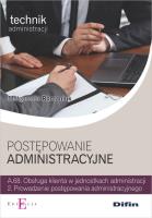 Postępowanie administracyjne. Autor: Małgorzata Romaniuk. SmakLiter.pl Okładka książki Postępowanie administracyjne