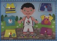 Opakowanie Układanka drewniana Piłkarz