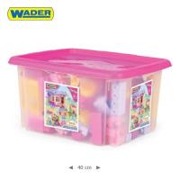 41280 Klocki 132 elem. w pojemniku - Zestaw dla dziewczynek. Autor: WADER. SmakLiter.pl Okładka książki 41280 Klocki 132 elem. w pojemniku - Zestaw dla dziewczynek