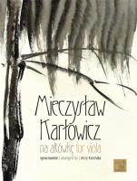Karłowicz na altówkę. Autor: Jadwiga Kubieniec (red.). SmakLiter.pl Okładka książki Karłowicz na altówkę