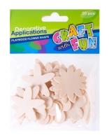 Opakowanie Ozdoba dek drewniane kwiaty naturalne 20szt