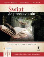J.Polski LO Świat do przeczytania 1/1 w.2012 NPP. Autor: Krzysztof Biedrzycki, Ewa Jaskółowa, Ewa Nowak. SmakLiter.pl Okładka książki J.Polski LO Świat do przeczytania 1/1 w.2012 NPP
