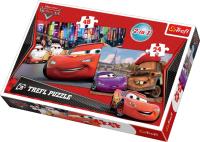 Opakowanie Puzzle 2w1 Auta Tokio i Paryż TREFL