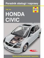 Honda Civic modele 2001-2005. Autor: Jex R. M.. SmakLiter.pl Okładka książki Honda Civic modele 2001-2005