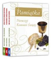 Pamiątka Pierwszej Komunii Św. Pakiet 3 książek. Autor: Beata Kołodziej, Ewa Stadtmuller. SmakLiter.pl Okładka książki Pamiątka Pierwszej Komunii Św. Pakiet 3 książek