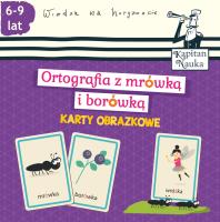 Karty obrazkowe Ortografia z mrówką i borówką (6-9 lat). Autor: Bożena Dybowska. SmakLiter.pl Okładka książki Karty obrazkowe Ortografia z mrówką i borówką (6-9 lat)
