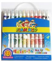 Opakowanie KREDKI 12 KOL.TWIST-IT OLOWKOWE FLAMINGO BPZ-TITANUM
