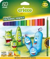 Kredki ołówkowe trójkątne 24 kolory Cricco. Autor: CR322K24. SmakLiter.pl Okładka książki Kredki ołówkowe trójkątne 24 kolory Cricco