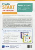 Pewny start Świat wokół mnie Karty z ćwiczeniami manualnymi. Autor: Aneta Pliwka, Katarzyna Radzka, Barbara Szostak. SmakLiter.pl Okładka książki Pewny start Świat wokół mnie Karty z ćwiczeniami manualnymi