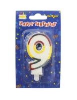 Opakowanie Świeczka cyferka z brokatem 9