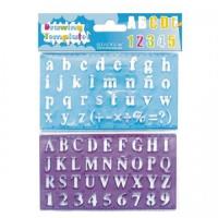 Opakowanie Szablon plastikowy cyferki i literki