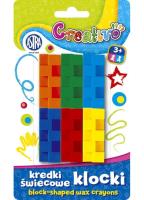 Opakowanie Kredki świecowe - klocki 6 kolorów Astra