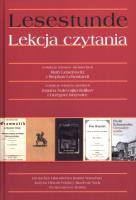 Lesestunde Lekcja czytania. Autor: R. Leiserowitz, S. Lehnstaedt, J. Nalewajko-Kulik. SmakLiter.pl Okładka książki Lesestunde Lekcja czytania