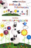 Okładka książki Marzipan. Owieczki i przyjaciele + kredki