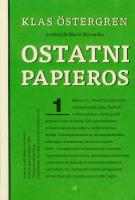 Ostatni papieros. Autor: Ostergren Klas. SmakLiter.pl Okładka książki Ostatni papieros
