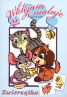 Wklejam i maluję - Zwierzątka. Autor:   Praca zbiorowa. SmakLiter.pl Okładka książki Wklejam i maluję - Zwierzątka