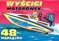 Okładka książki Wyścigi motorówek. Koloruj i naklejaj