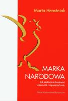 Marka narodowa. Autor: Hereźniak Marta. SmakLiter.pl Okładka książki Marka narodowa