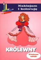 Naklejam i koloruję - Królewny. Autor: Małecki Aleksander. SmakLiter.pl Okładka książki Naklejam i koloruję - Królewny
