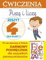Okładka książki Piszę i liczę. Zeszyt 4 dla klasy 1. Ćwiczenia